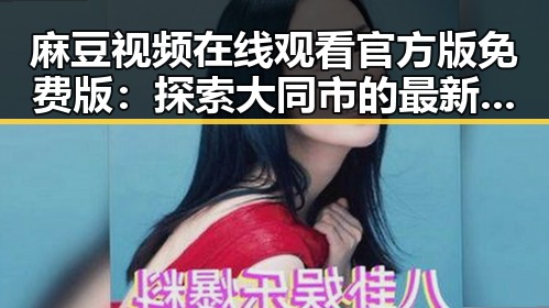 麻豆视频在线观看官方版免费版：探索大同市的最新娱乐体验