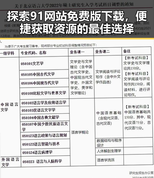 探索91网站免费版下载，便捷获取资源的最佳选择