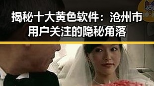揭秘十大黄色软件：沧州市用户关注的隐秘角落