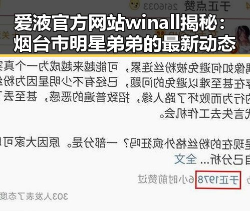 爱液官方网站winall揭秘：烟台市明星弟弟的最新动态
