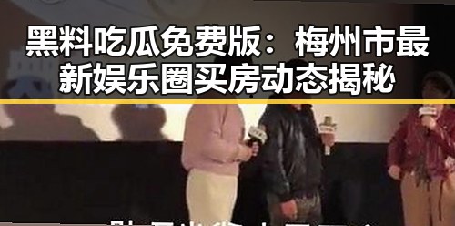 黑料吃瓜免费版：梅州市最新娱乐圈买房动态揭秘