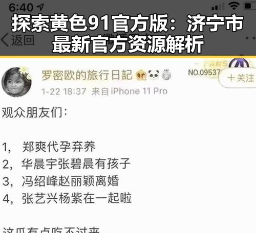探索黄色91官方版：济宁市最新官方资源解析
