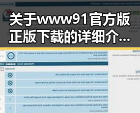 关于www91官方版正版下载的详细介绍与指南