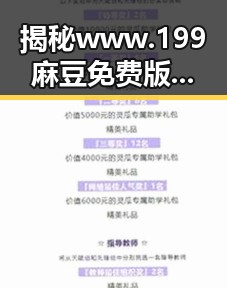 揭秘www.199麻豆免费版官方版：赣州市最受欢迎的娱乐平台