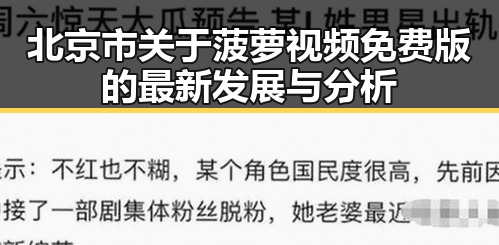 北京市关于菠萝视频免费版的最新发展与分析