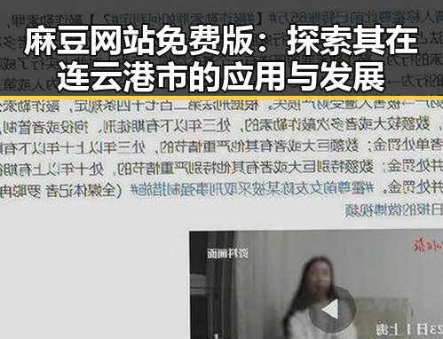 麻豆网站免费版：探索其在连云港市的应用与发展