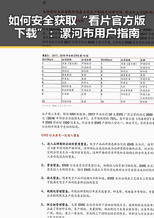 如何安全获取“看片官方版下载”：漯河市用户指南