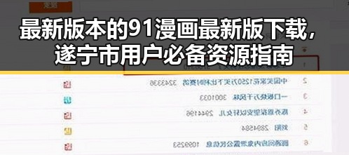 最新版本的91漫画最新版下载，遂宁市用户必备资源指南