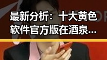 最新分析：十大黄色软件官方版在酒泉市的现状与影响
