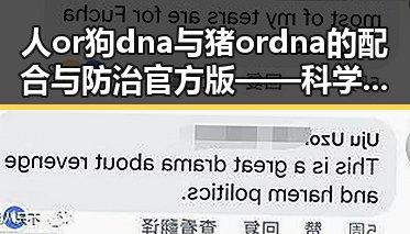 人or狗dna与猪ordna的配合与防治官方版——科学分析与现状探讨