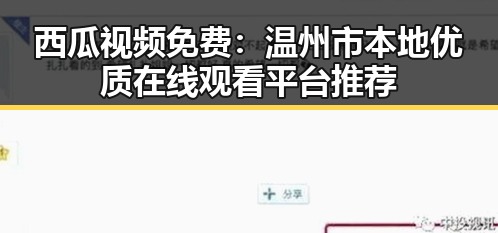 西瓜视频免费：温州市本地优质在线观看平台推荐