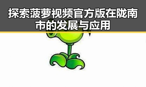 探索菠萝视频官方版在陇南市的发展与应用