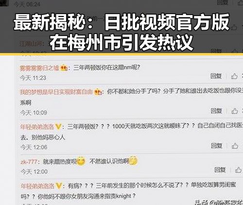 最新揭秘：日批视频官方版在梅州市引发热议