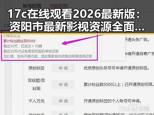 17c在线观看2026最新版：资阳市最新影视资源全面解析