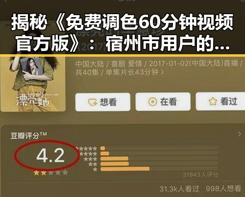 揭秘《免费调色60分钟视频官方版》：宿州市用户的新宠体验