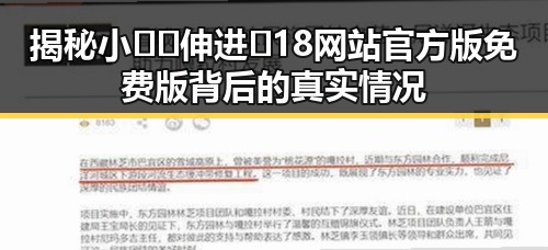 揭秘小🐔🐔伸进🈲18网站官方版免费版背后的真实情况