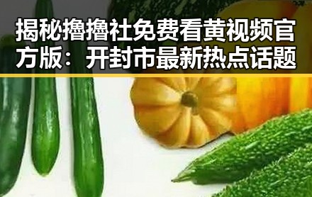 揭秘擼擼社免费看黄 视频官方版：开封市最新热点话题
