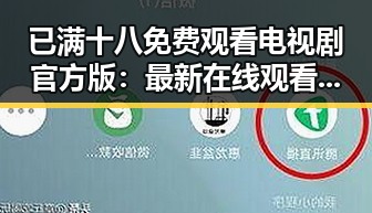 已满十八免费观看电视剧官方版：最新在线观看指南与注意事项