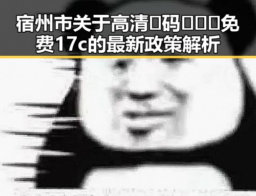 宿州市关于高清🈚码🔞❌♋免费17c的最新政策解析