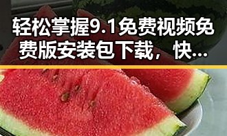 轻松掌握9.1免费视频免费版安装包下载，快速开始你的畅享体验