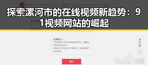 探索漯河市的在线视频新趋势：91视频网站的崛起