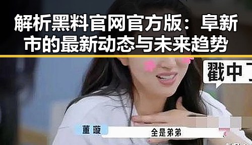 解析黑料 官网官方版：阜新市的最新动态与未来趋势