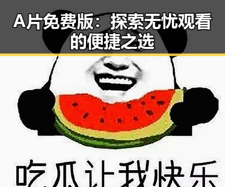 A片免费版：探索无忧观看的便捷之选