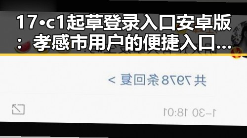 17·c1起草登录入口安卓版：孝感市用户的便捷入口揭秘