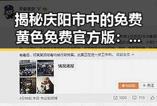 揭秘庆阳市中的免费黄色免费官方版：真相与争议并存