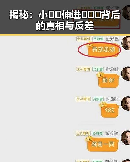 揭秘：小🐔🐔伸进🈲🔞🔞背后的真相与反差