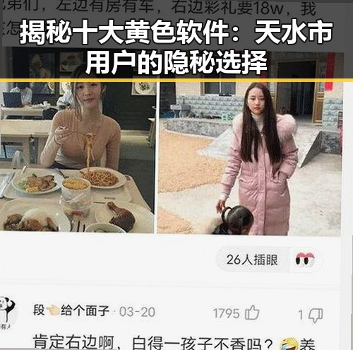 揭秘十大黄色软件：天水市用户的隐秘选择