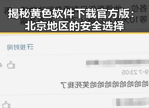 揭秘 黄色软件下载官方版 :北京地区的安全选择