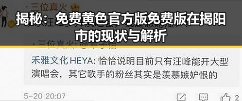 揭秘：免费黄色官方版免费版在揭阳市的现状与解析