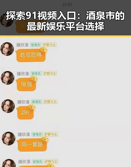 探索91视频入口：酒泉市的最新娱乐平台选择
