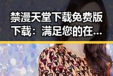 禁漫天堂下载免费版下载：满足您的在线看漫需求
