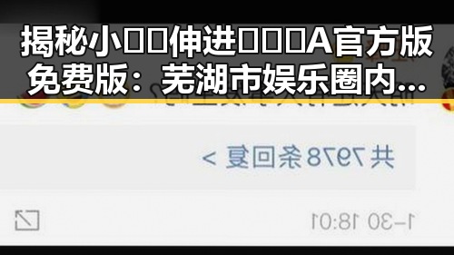 揭秘小🐔🐔伸进🈲🔞🔞A官方版免费版：芜湖市娱乐圈内幕大揭秘
