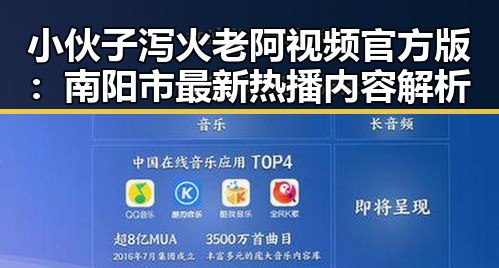 小伙子泻火老阿视频官方版：南阳市最新热播内容解析